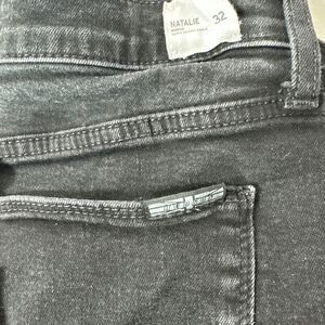 Hudson Jeans Women's 32 Black Natalie Super‎ Skinny Mid Rise Stretch Ankle